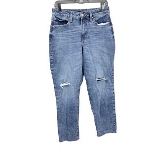 Old Navy Women Size 10 Jeans Light Wash Pants Curvy OG Straight Stretch High